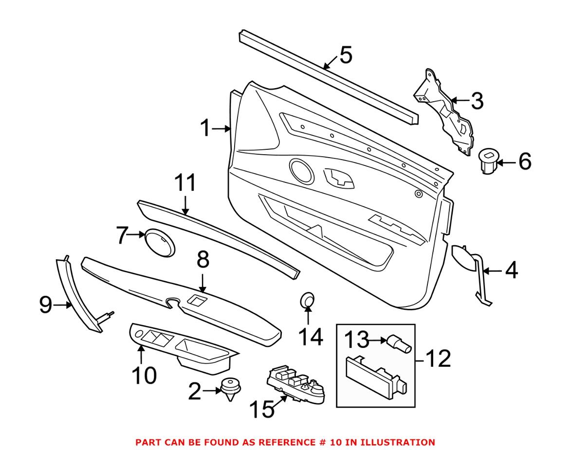 BMW Interior Door Pull Handle = Front Driver Side 51416983693